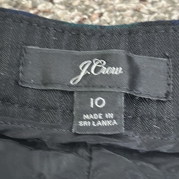 J crew green and blue wool plaid pants size 10 - Picture 6 of 10